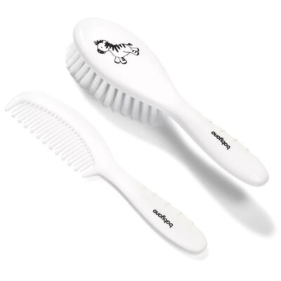 BabyOno Hairbrush And Comb - White