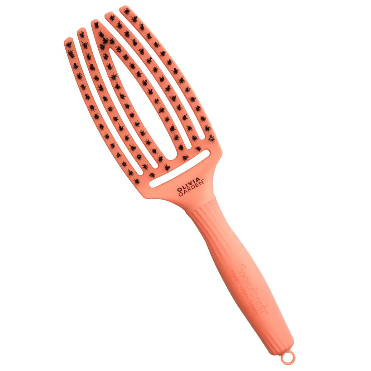 Olivia Garden Fingerbrush Blush Medium Coral Hair Brush