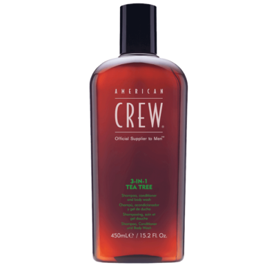 American Crew 3in1 Tea Tree Shampoo, Conditioner and Body Wash 450ml